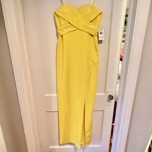 Aidan Mattox | Dresses | Aidan Mattox Lemon Maxi Dress | Poshmark
